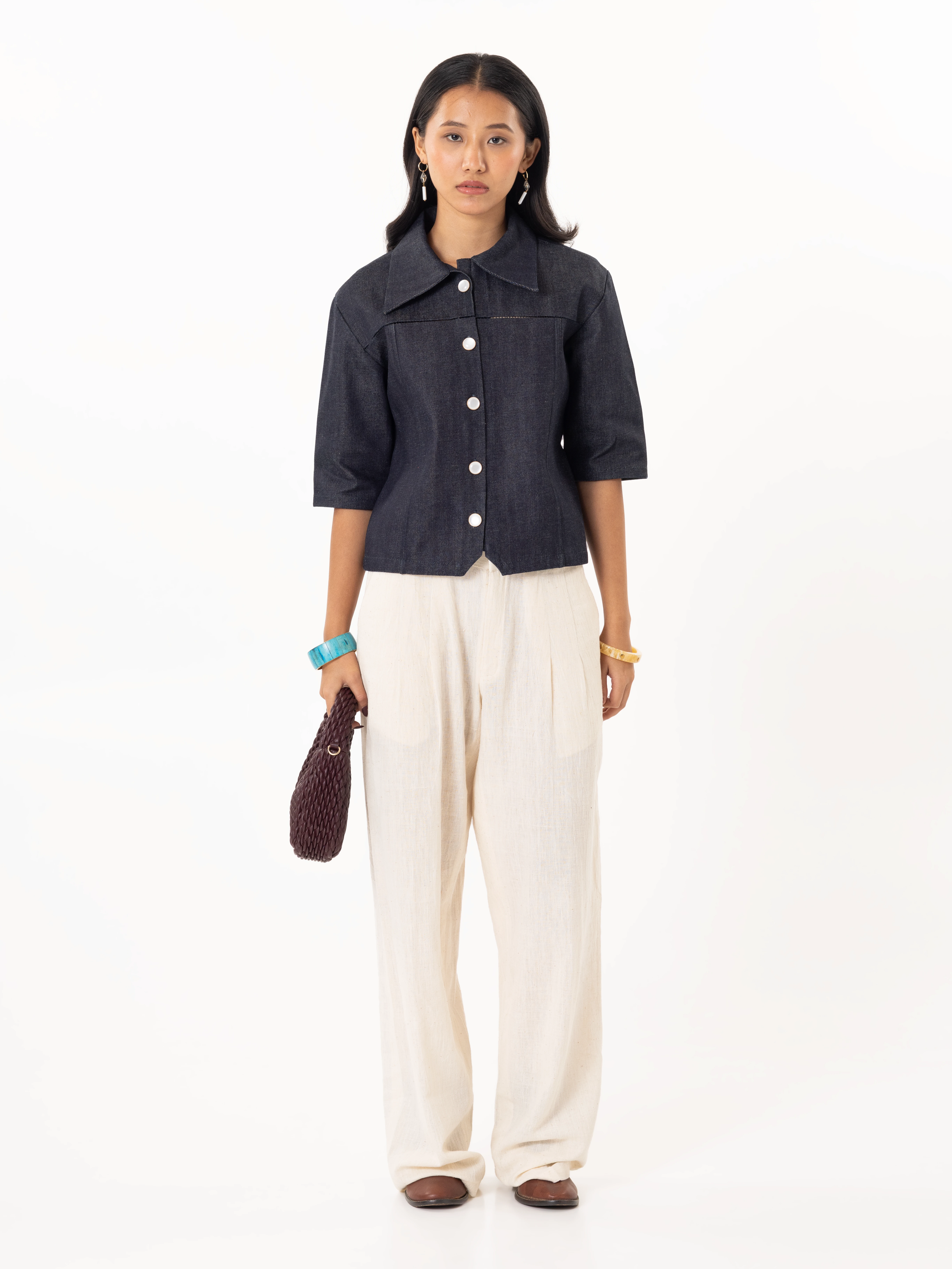 The "Indigo Spine" Top