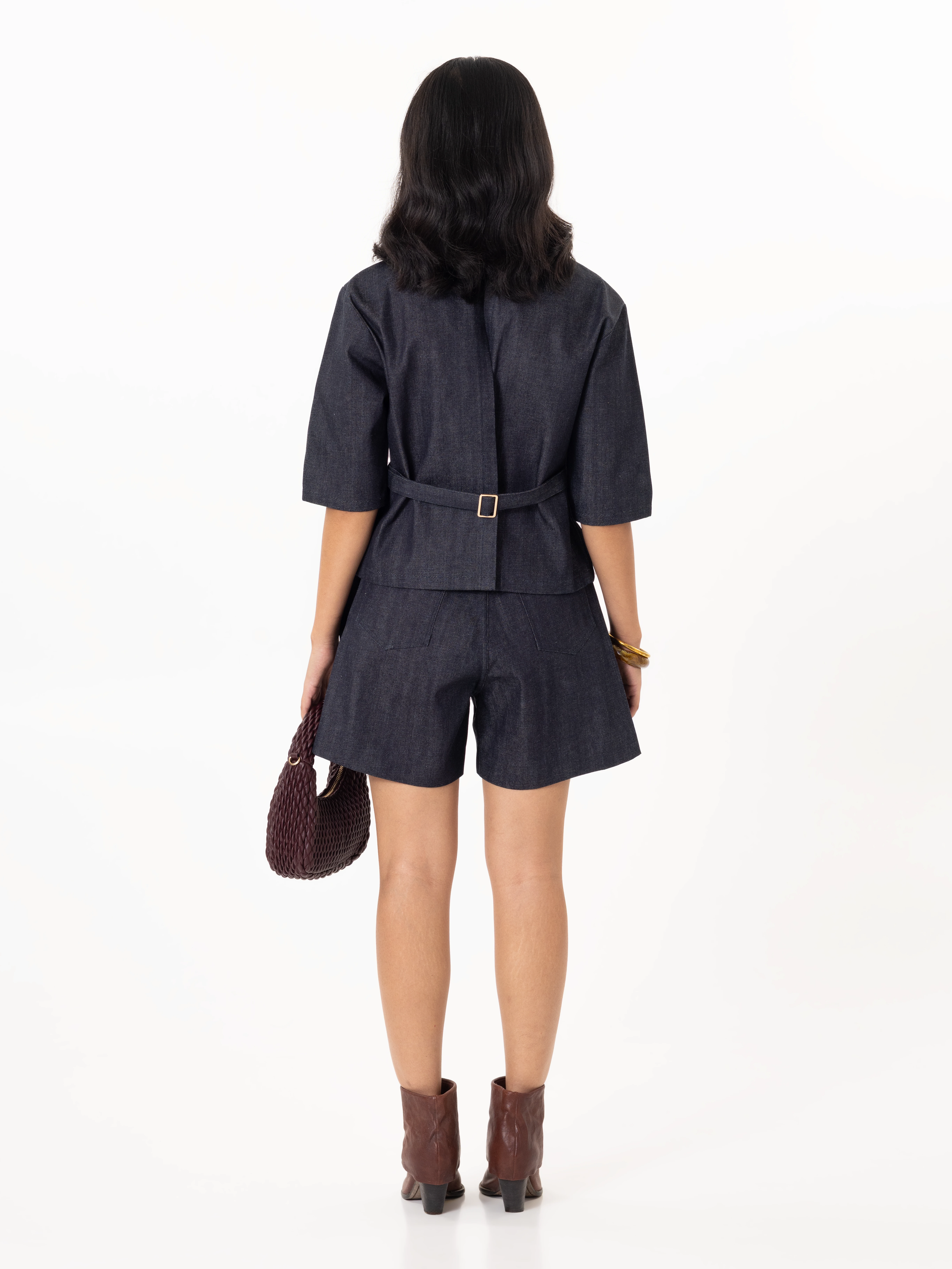 The "Indigo" Pleated Shorts