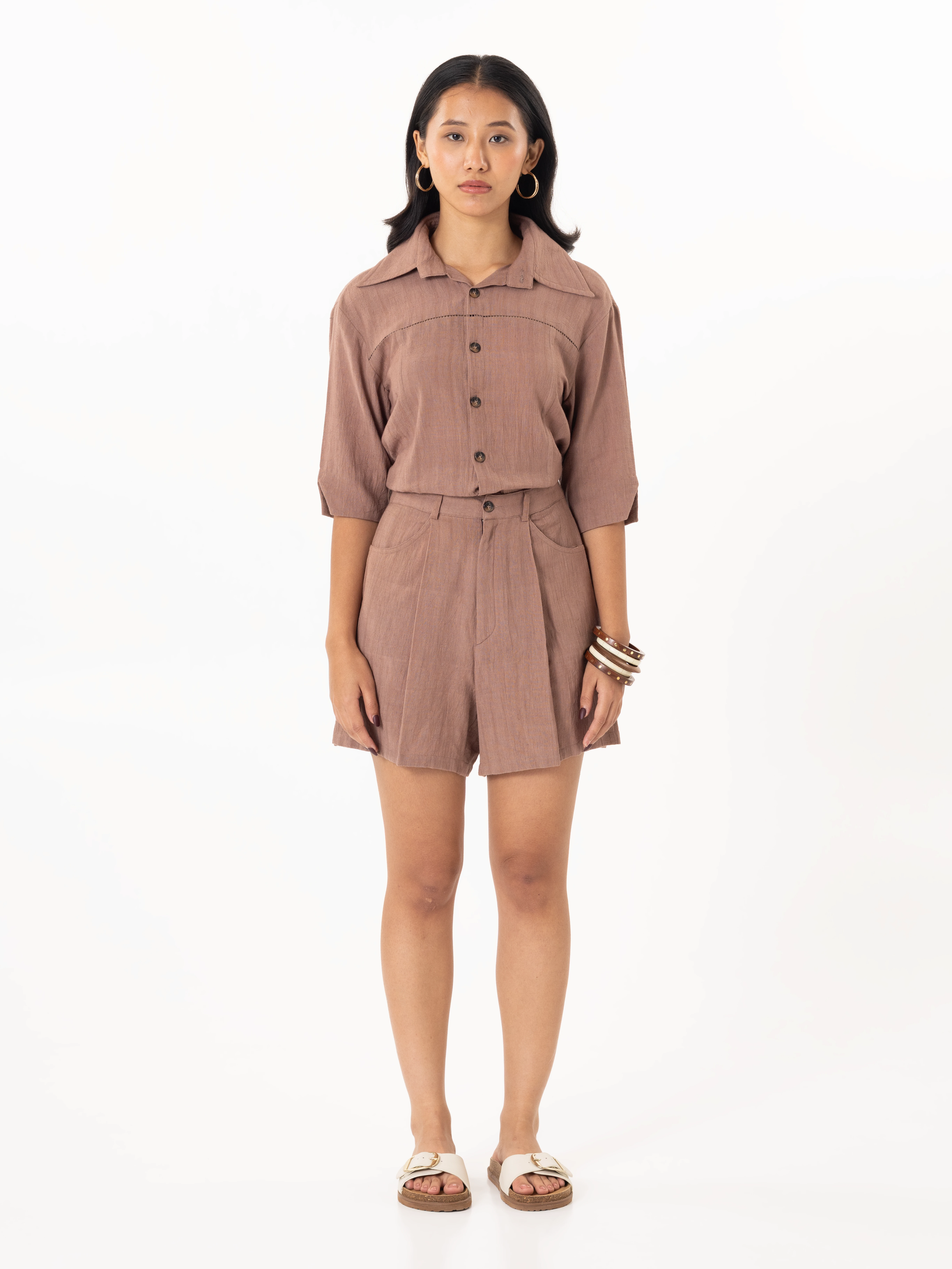 The "Acorn" pleated Shorts