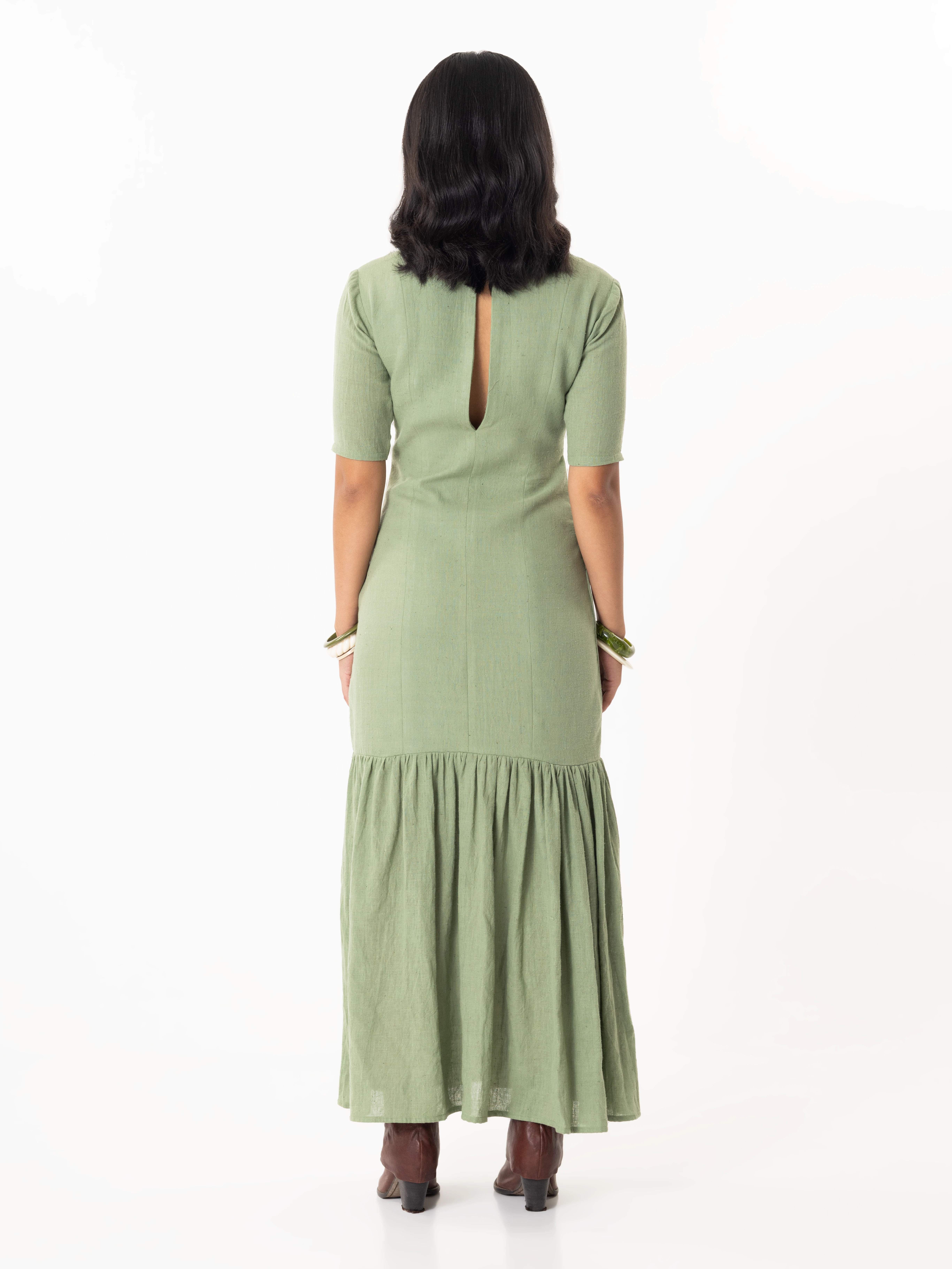 The "Aventurine Contour" Tiered Dress