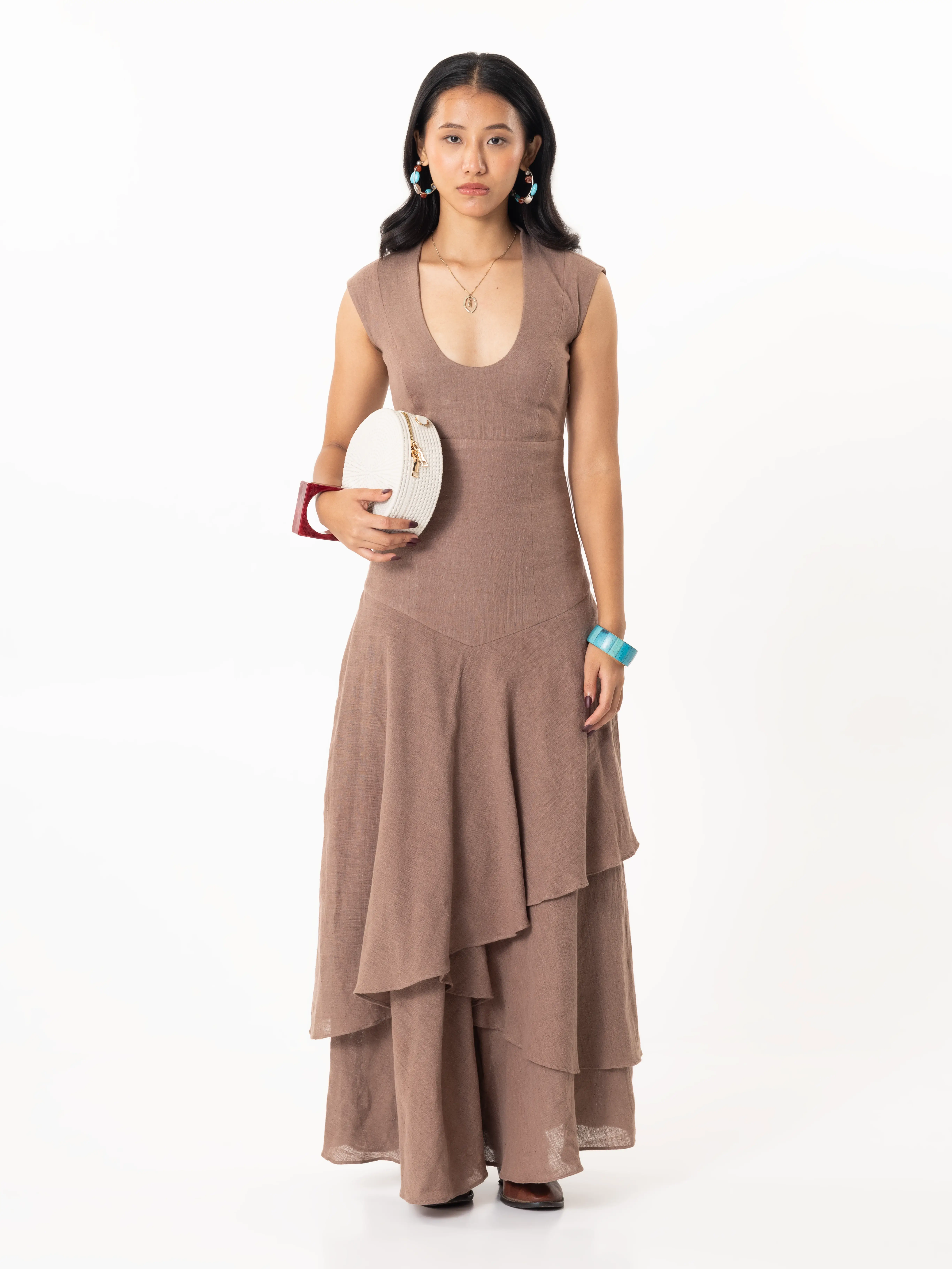 The "Sunset Reverie" Layered Dress