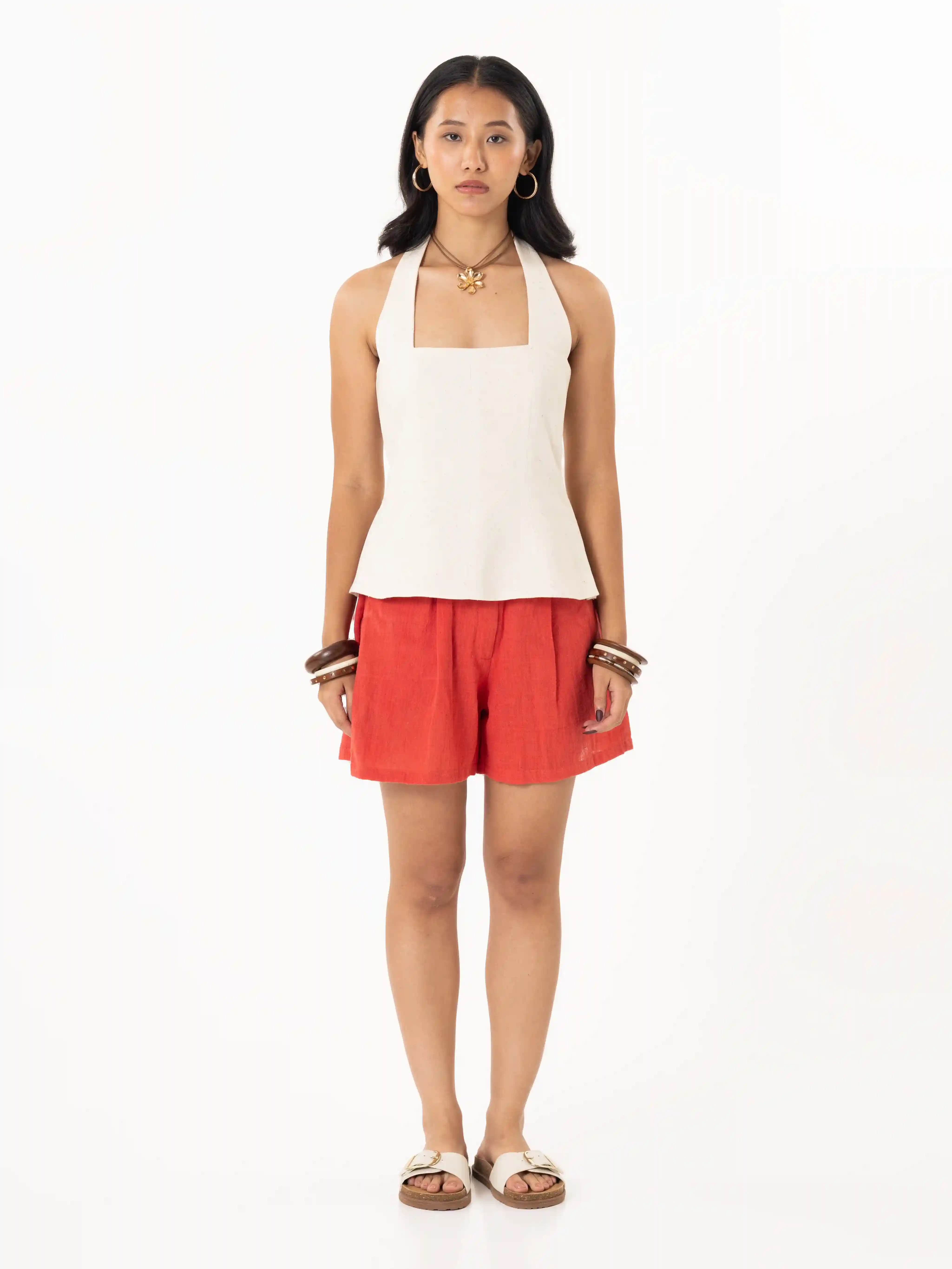 The "Carmine" pleated Shorts