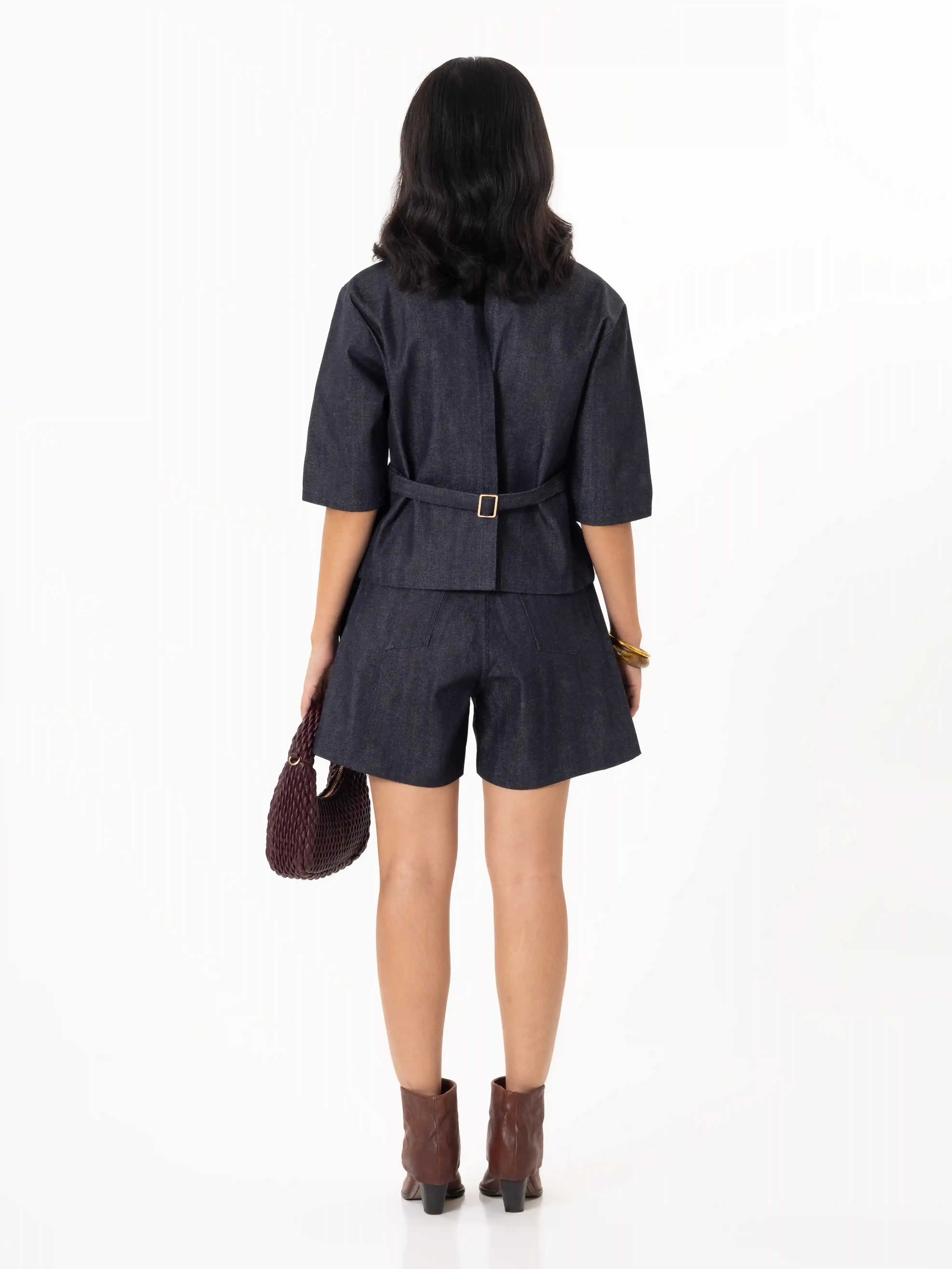 The "Indigo" Pleated Shorts