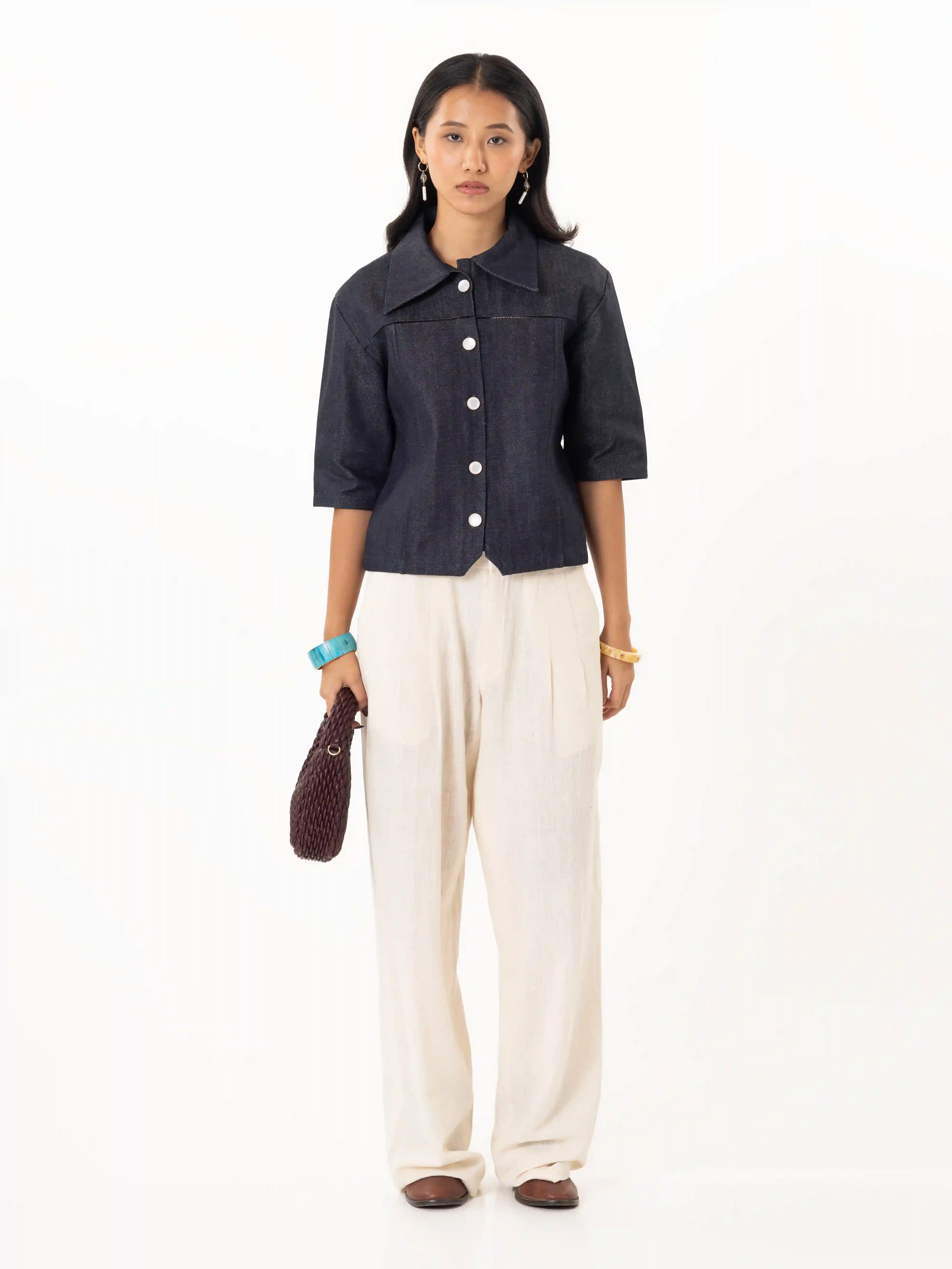 The "Indigo Spine" Top