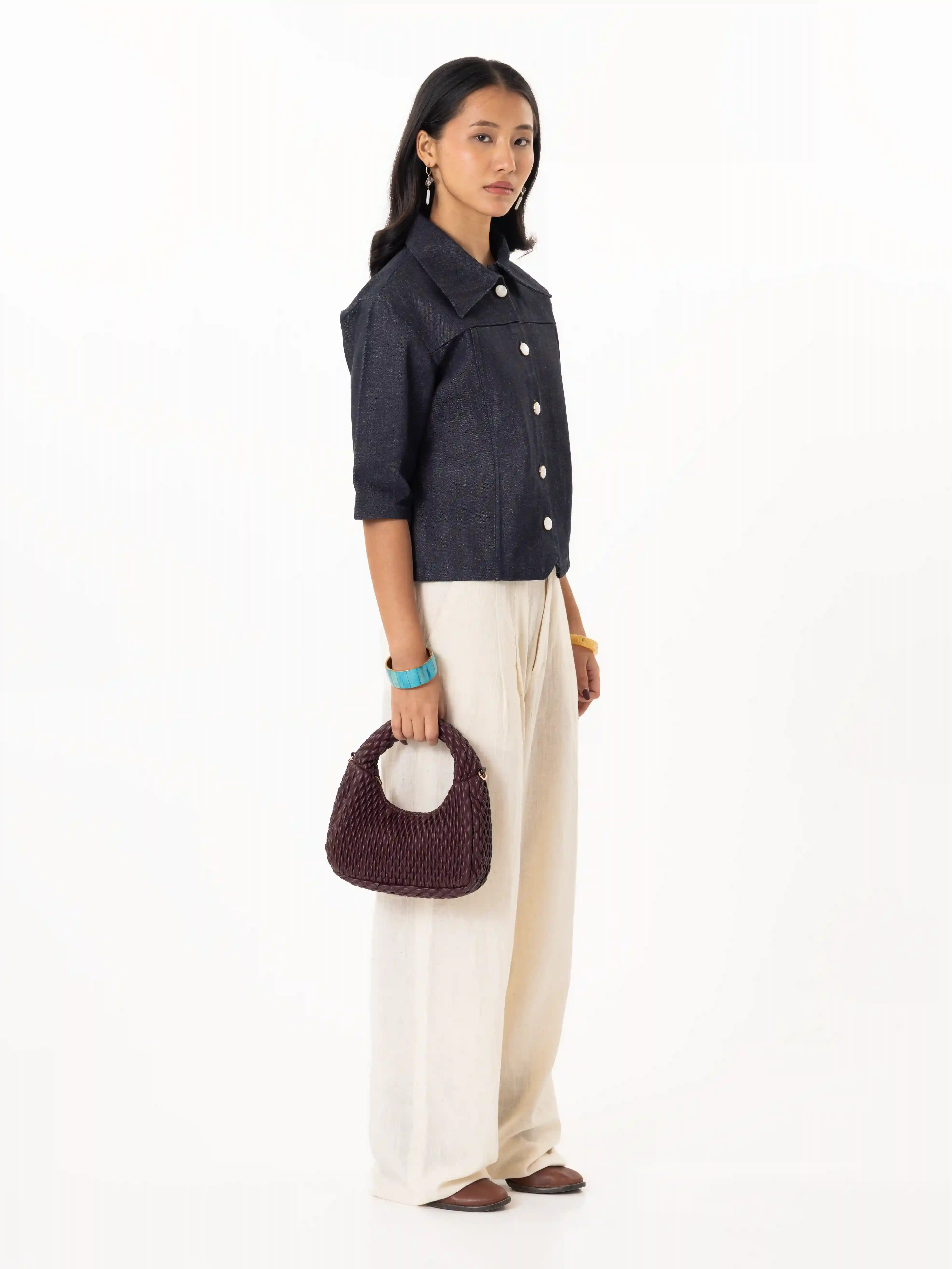 The "Indigo Spine" Top