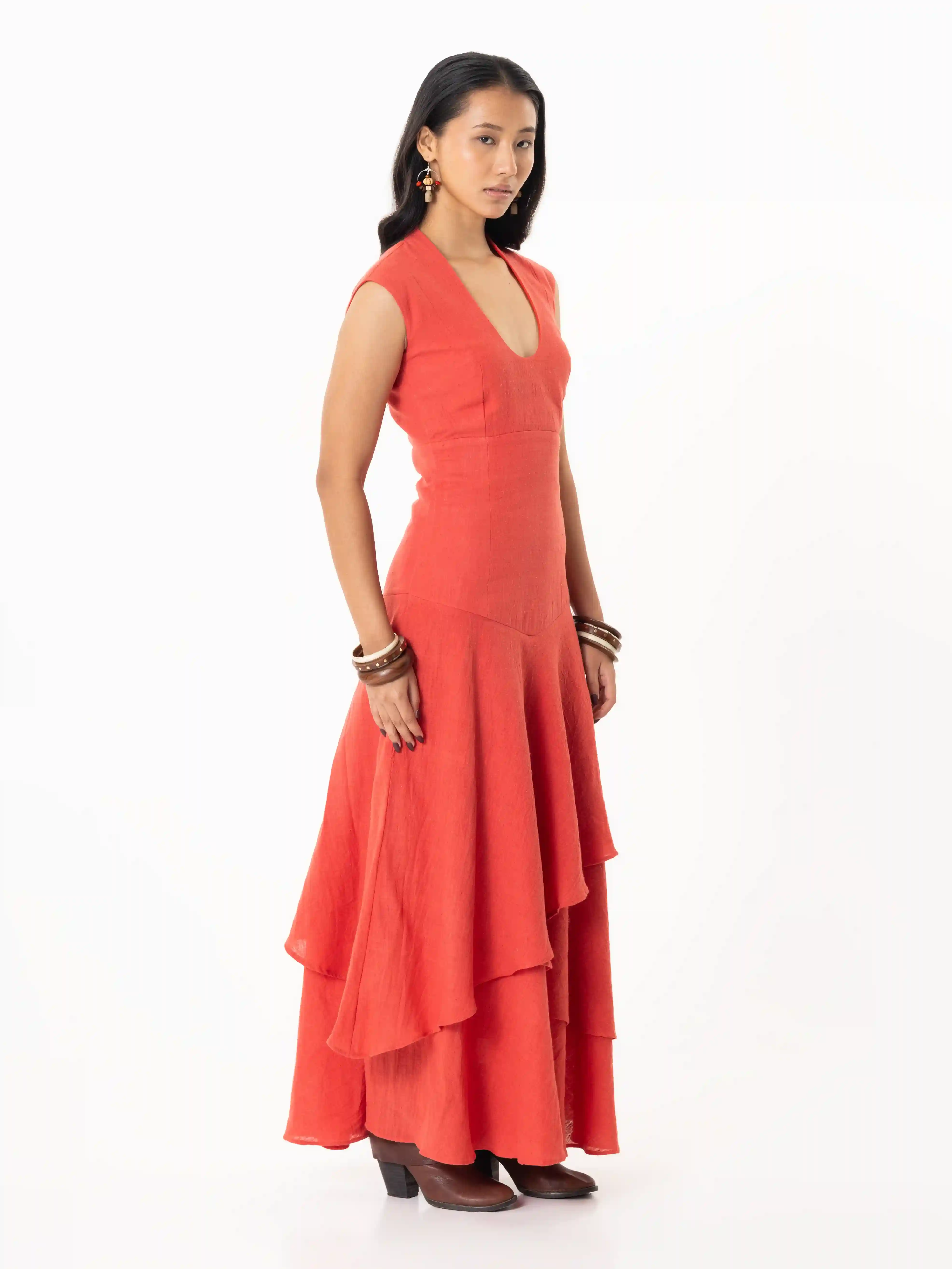 The "Sunset Reverie" Layered Dress